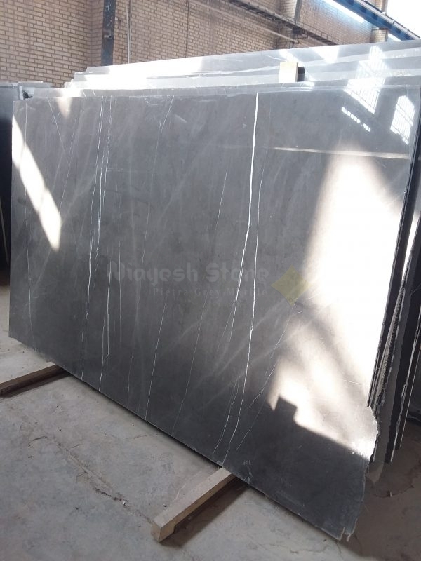 polished grey marble slab